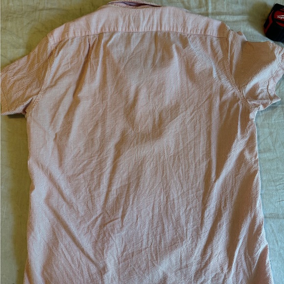 J Crew Men’s Large Short Sleeve Seersucker Popover - Picture 2 of 6